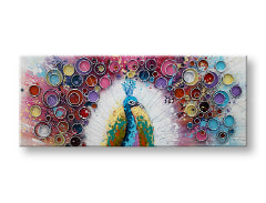 Maľovaný obraz na stenu PÁV 100x40 cm