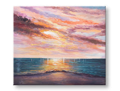 Maľovaný obraz na stenu ZÁPAD SLNKA 70x60 cm