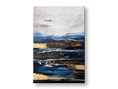 Ručne maľovaný obraz na plátne s motívom krajina, náboženský motív v béžovo-hnedých odtieňoch, pokojná atmosféra, príroda a luxusný dojem, vhodný do obývačky – hlavný