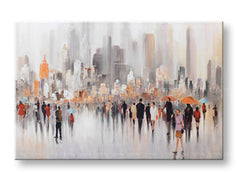 Maľovaný obraz na stenu MESTO 120x80 cm