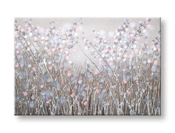 Maľovaný obraz na stenu KVETY 90x60 cm