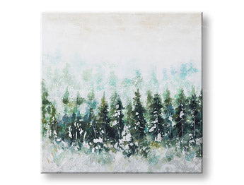 Maľovaný obraz na stenu LES  100x100 cm