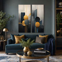 Set 2 obrazov Art Deco Elegancia — Svet v pohybe, Životná cesta – mockup-1