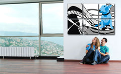 Ručne maľovaný POP Art obraz Dog and DJ´S | rôzne rozmery