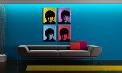Ručne maľovaný POP Art obraz Beatles | rôzne rozmery