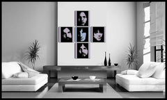 Ručne maľovaný POP Art obraz Pink Floyd 4 dielny  pf | rôzne rozmery