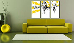 Ručne maľovaný POP Art obraz Pulp Fiction | rôzne rozmery