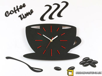 Moderné nástenné hodiny Red Satin Cup