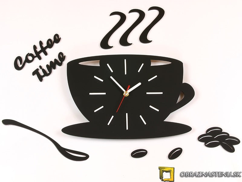 Moderné nástenné hodiny White Satin Cup