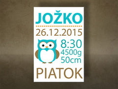 Náš chlapček Obraz na stenu s textom | rôzne rozmery