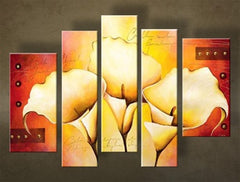 Maľovaný obraz na stenu KVETY 5 dielny NU0033E5 | rôzne rozmery