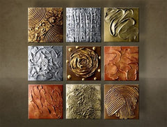 Maľovaný obraz na stenu ABSTRAKT 9 dielny NU0039E9 | rôzne rozmery