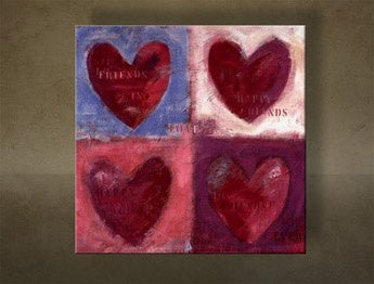 Maľovaný obraz na stenu LOVE NU0003E1 | rôzne rozmery