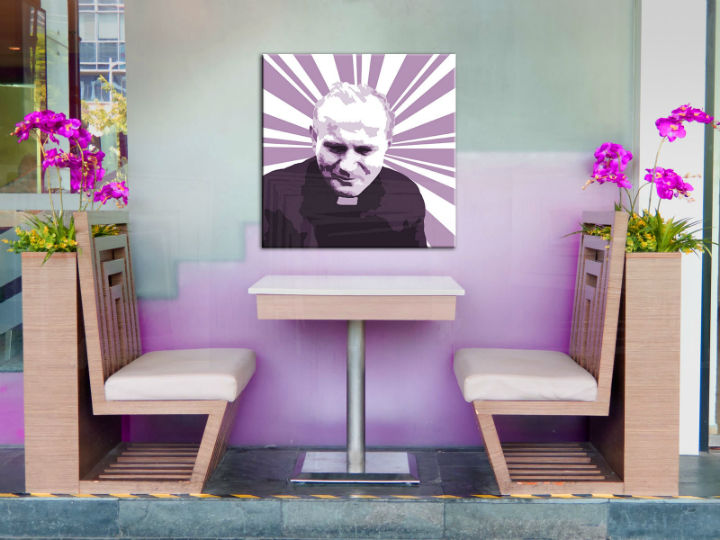 Ručne maľovaný POP Art obraz JÁN PAVOL II. | rôzne rozmery