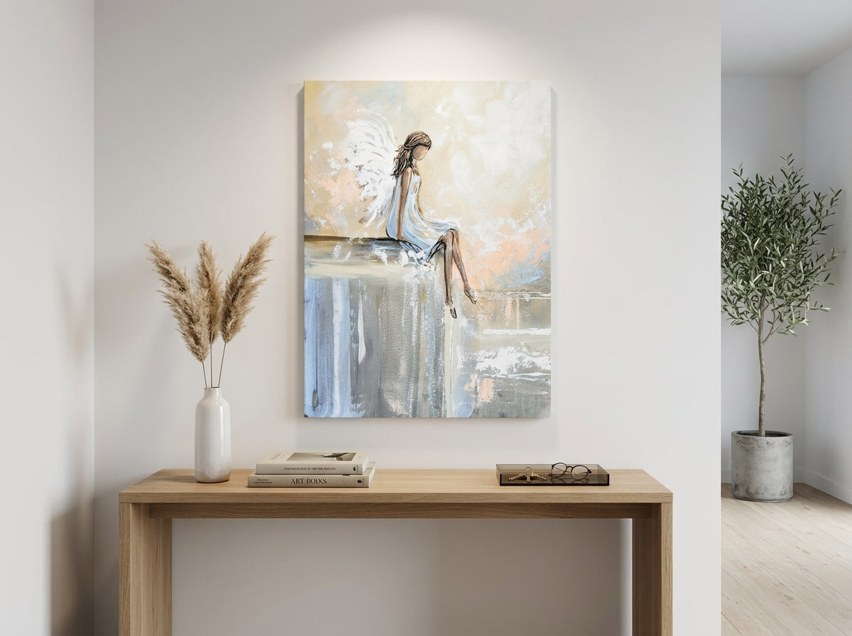 Anjelské obrazy na plátne Duchovný oddych — galerijný štýl