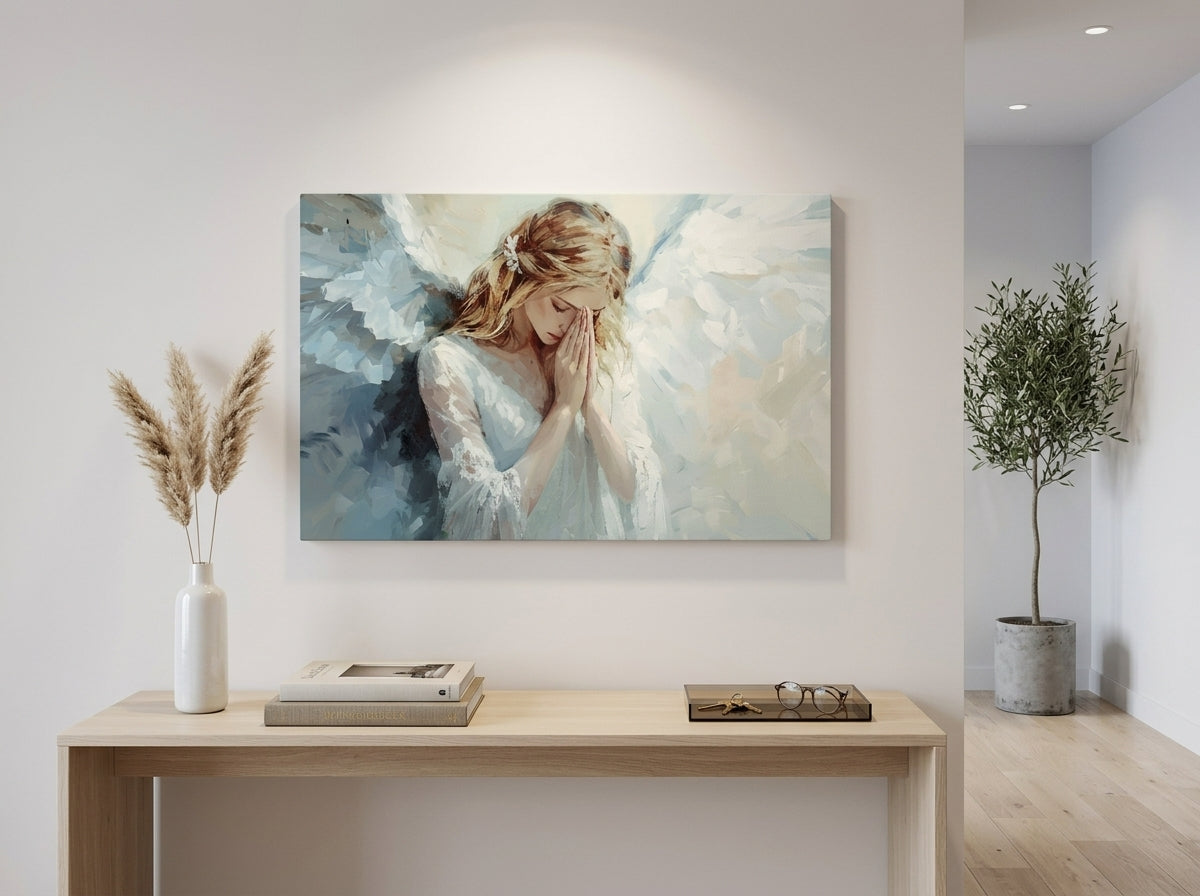 Obrazy anjelov Nebeský dotyk | dokončené rukou umelca — galerijný štýl